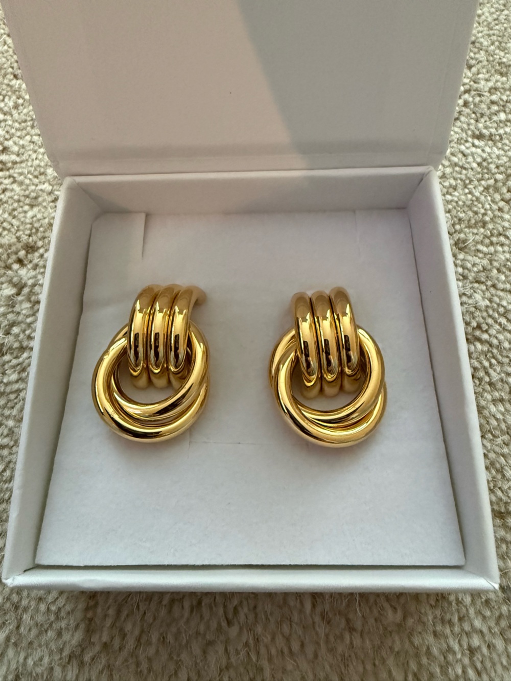 Heaven Mayhem Gold-Tone Interlocking Loop Earrings
